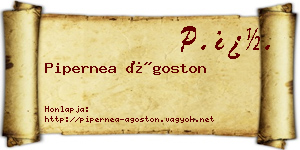 Pipernea Ágoston névjegykártya